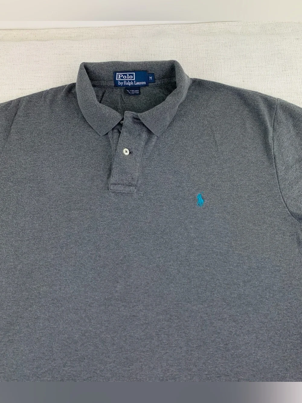Polo by Ralph Lauren men's Charcoal Gray Short-Sleeve Polo size M classic fit